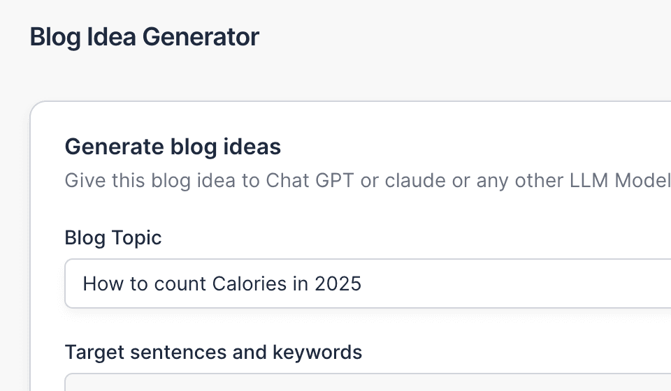 Blog Ideas
